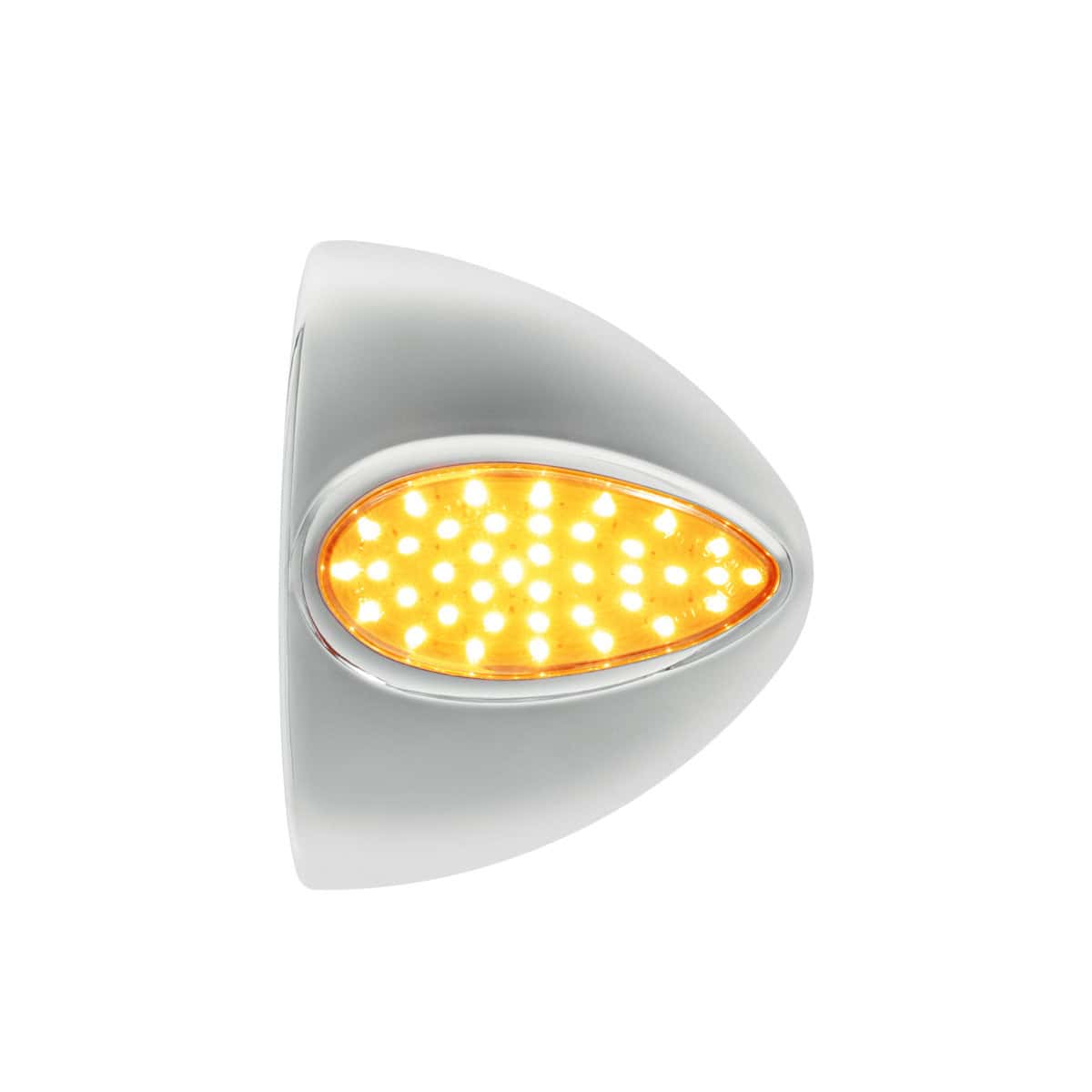39 LED Teardrop Headlight Turn Signal Light Cover For Peterbilt - Amber LED/Amber Lens