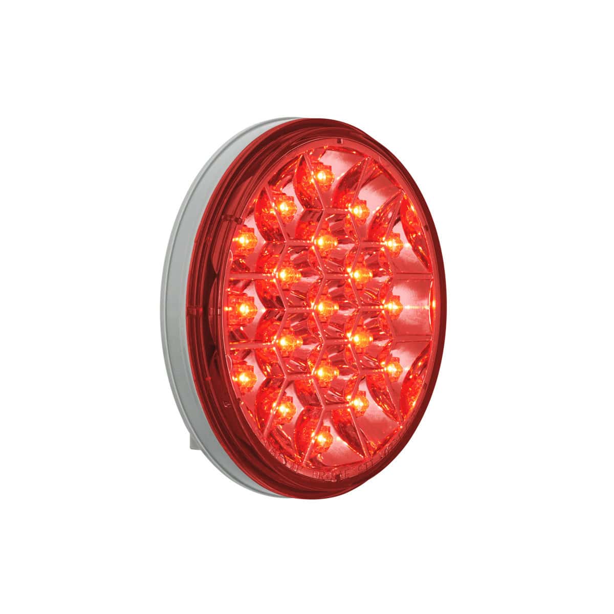 19 Led 4&Quot; Round Reflector Light (Stop Turn &Amp; Tail) - Red Led/Red Lens 3 19 LED 4" Round Reflector Light (Stop Turn & Tail) - Red LED/Red Lens
