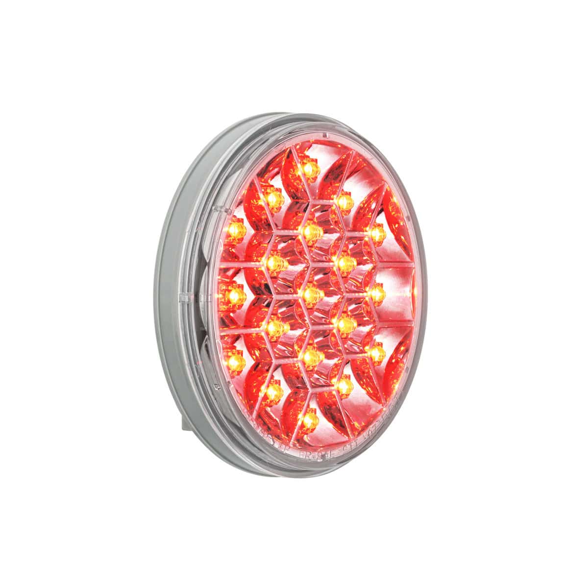 19 Led 4&Quot; Round Reflector Light (Stop Turn &Amp; Tail) - Red Led/Clear Lens 3 19 LED 4" Round Reflector Light (Stop Turn & Tail) - Red LED/Clear Lens