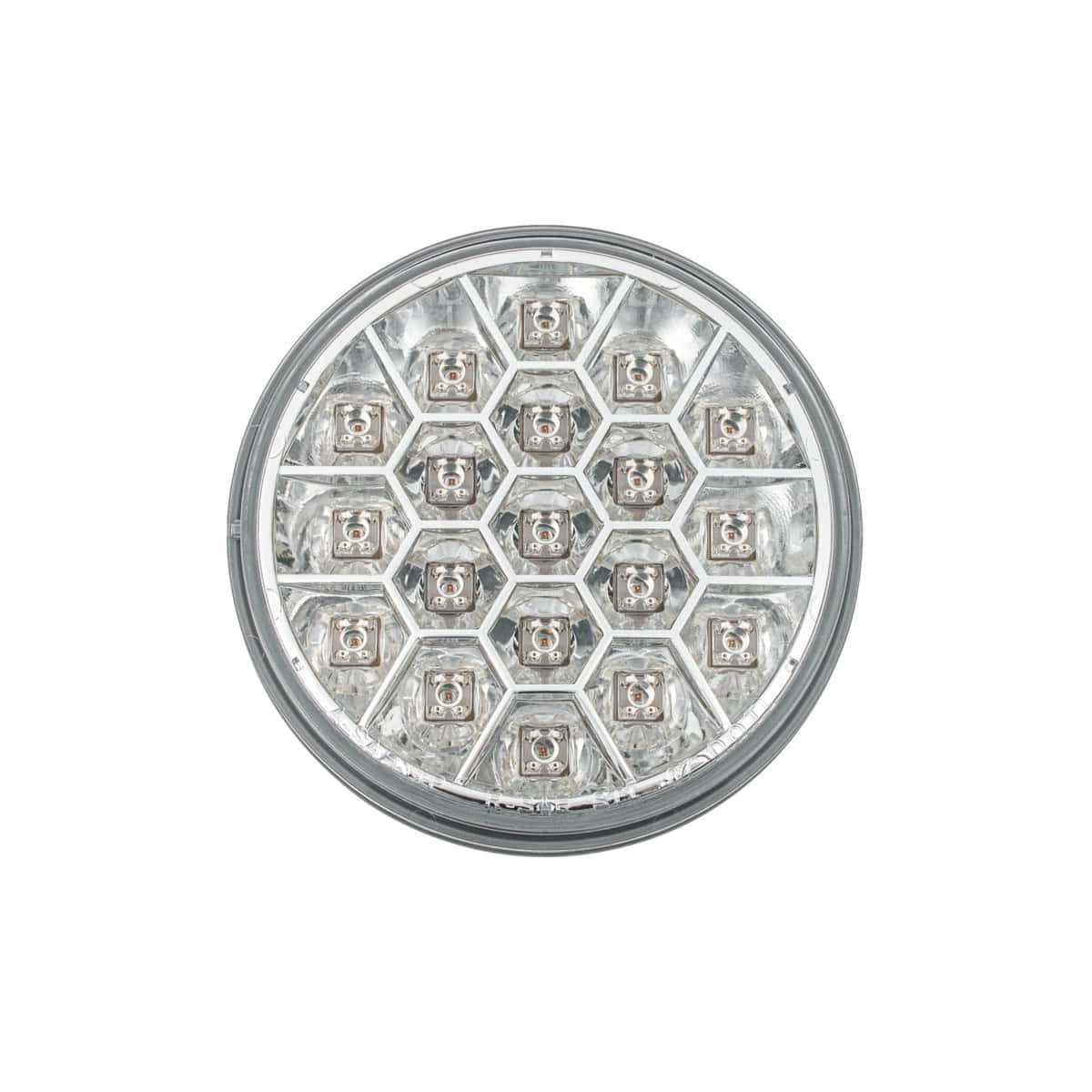 19 LED 4" Reflector Turn Signal Light - Amber LED/Clear Lens
