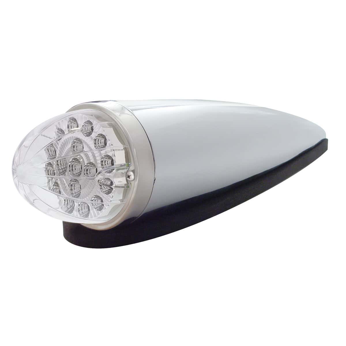 17 LED Dual Function Watermelon Clear Reflector Cab Light Kit - Amber LED/Clear Lens