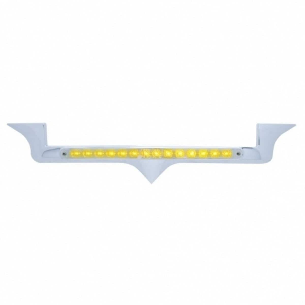 Kenworth Emblem Trim – 14 LED Amber Light Bar/Chrome Lens