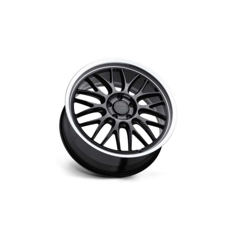 Petrol P4C Wheel — 17X8 5X115 +40Mm Gloss Black With Machined Cut Lip 3 P4C 16X7 5X100 72.1 +40 G-BLK-MACH