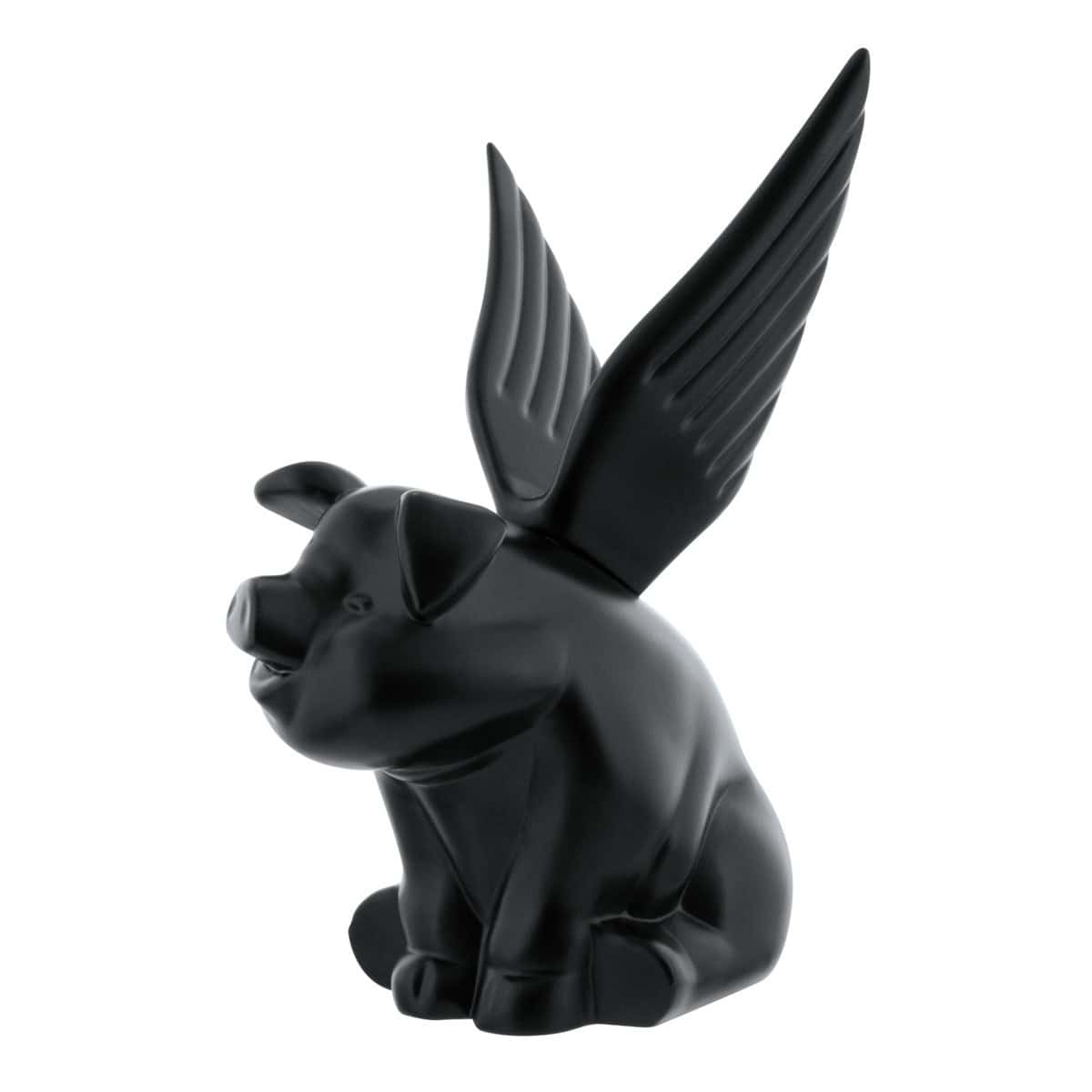 Die-Cast Sitting Pig With Wing Hood Ornament 8 Die-Cast Sitting Pig With Wing Hood Ornament