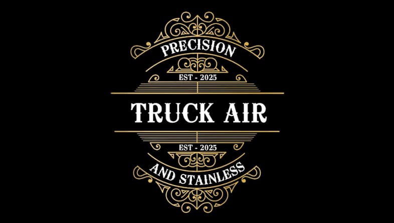 Precision Truck Air & Stainless black and gold logo
