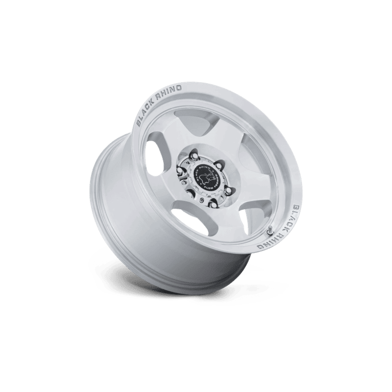 Black Rhino Sol Wheel — 17X8 5X110 +38Mm Gloss Silver With Machined Face 3 SOL 17X8 5X110 72 +38 G-SLV MCH-FC