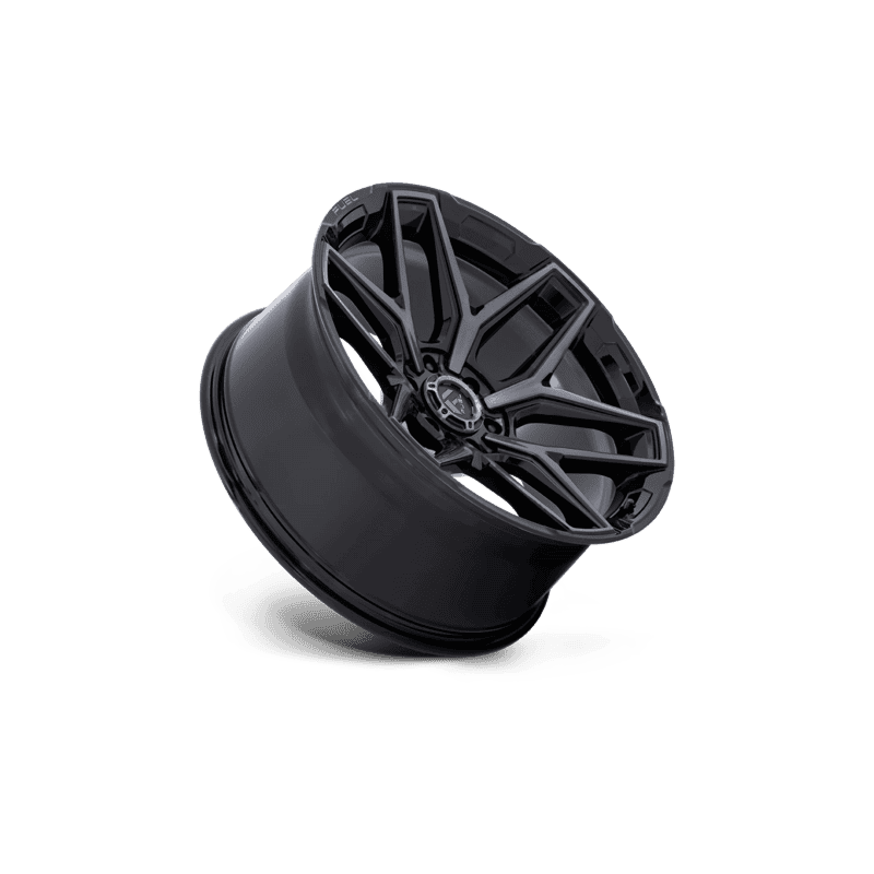 Fuel Off-Road Flux Wheel — 24X10 6X135 +0Mm Gloss Black Brush Face Gray Double Dark Tint 3 FLUX 24X10 6X135 87 +0 G-BLK GTCC