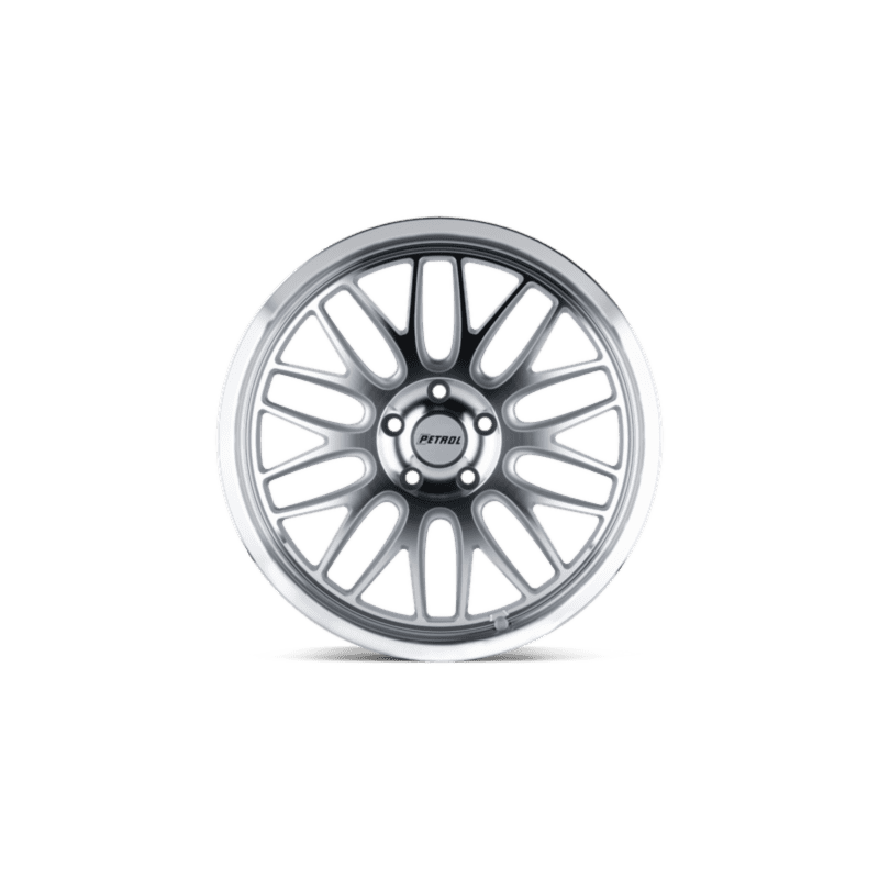 Petrol P4C Wheel — 16X7 5X100 +40Mm Silver With Machined Face &Amp; Lip 4 P4C 16X7 4X100 72.1 +40 SLV-MACH