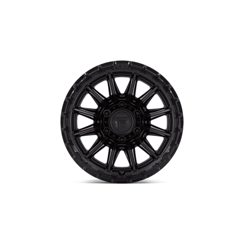 Fuel Off-Road Piston Wheel — 20X9 6X139.7 +1Mm Blackout With Gloss Black Lip 4 PISTON 20X10 6X5.5 106 -18 BLK-OUT GB-LP