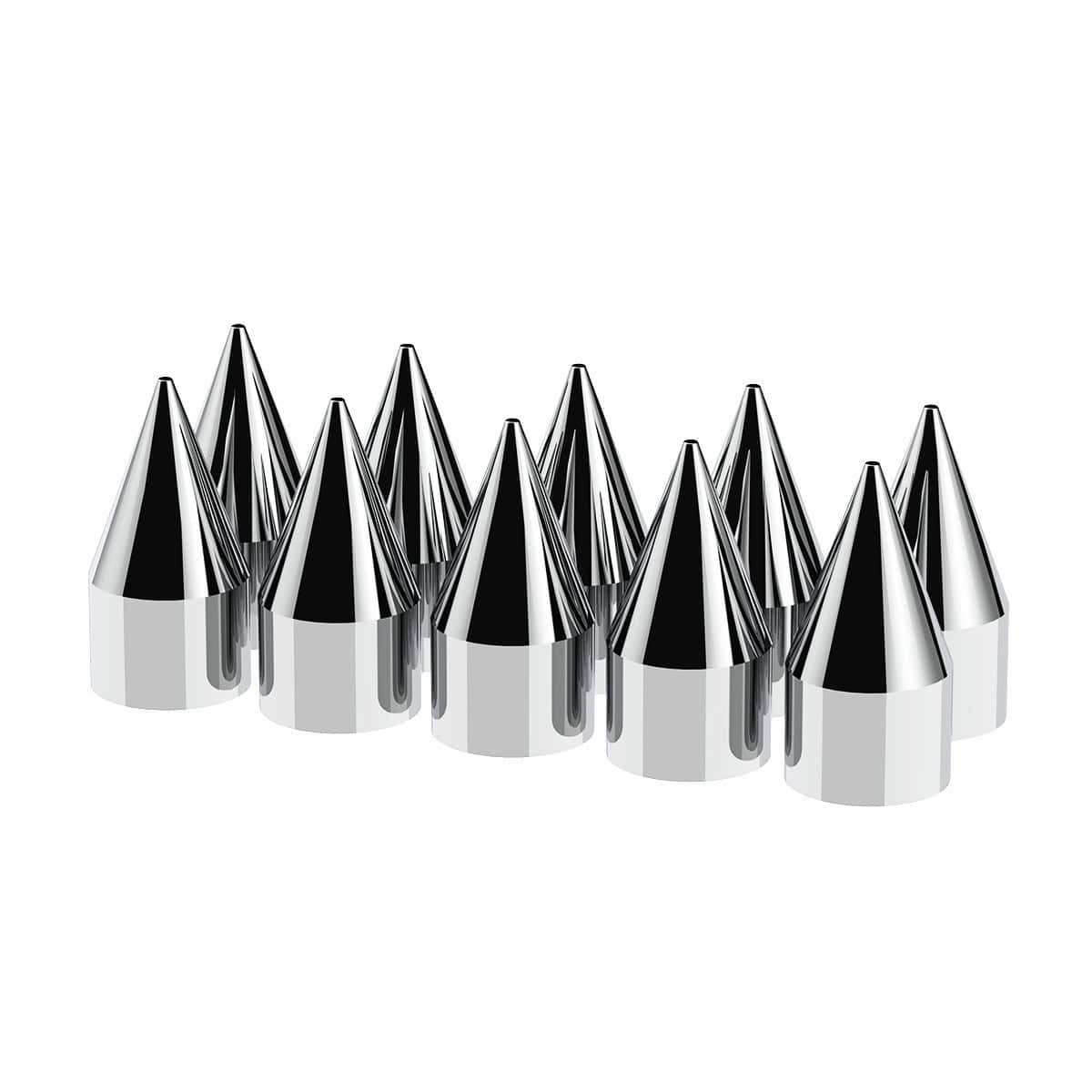 33mm X 4-1/8" Chrome Plastic Spike Nut Cover - Thread-On
