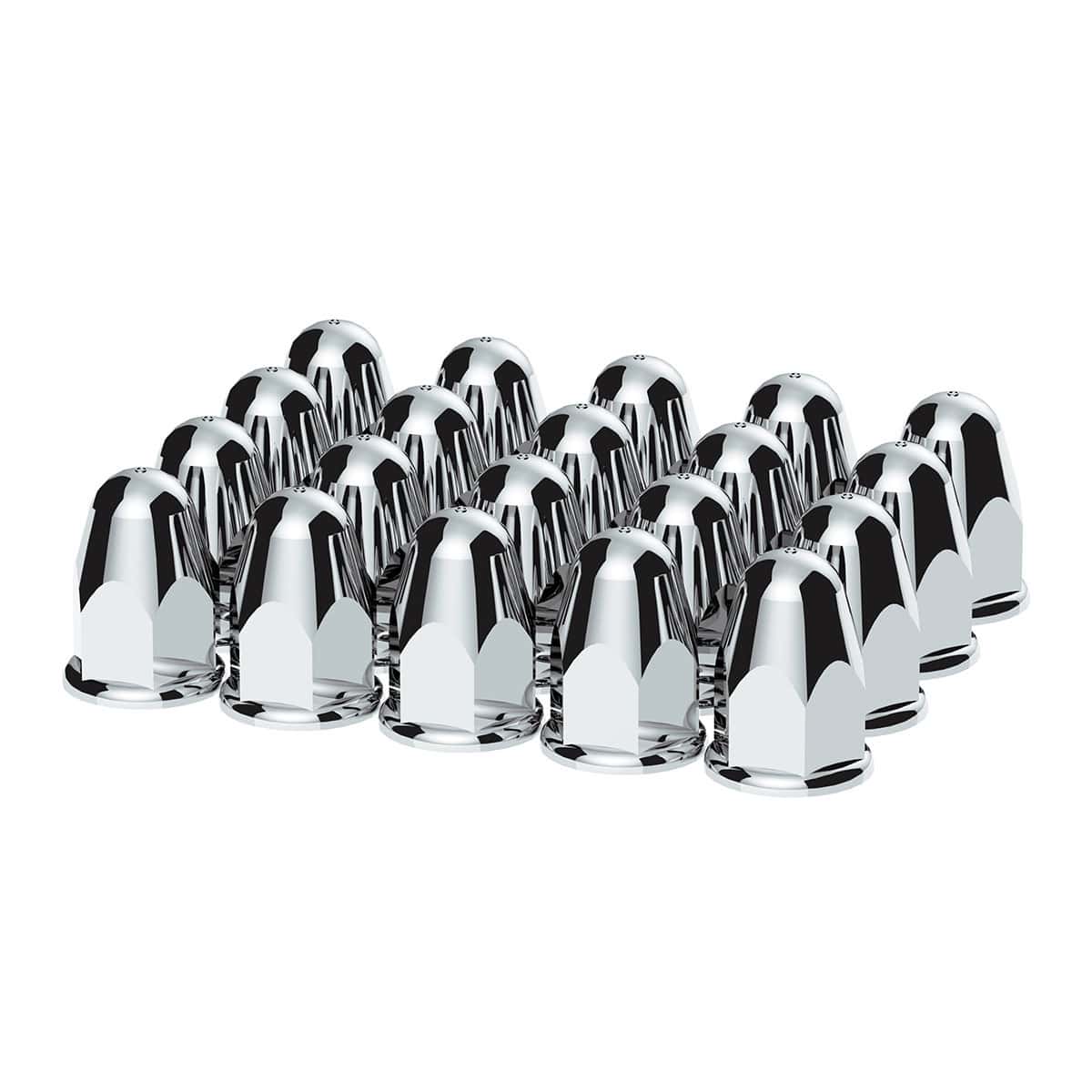1-1/2&Quot; X 2-3/4&Quot; Chrome Plastic Slotted Bullet Nut Cover With Flange 5 1-1/2" X 2-3/4" Chrome Plastic Slotted Bullet Nut Covers With Flange - Push-On