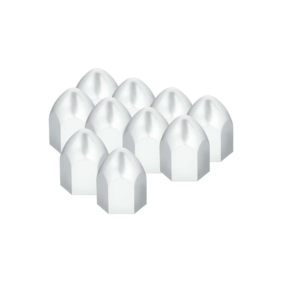 1" x 1 5/8" Chrome Plastic Bullet Nut Cover - Push-On (10 Pack)