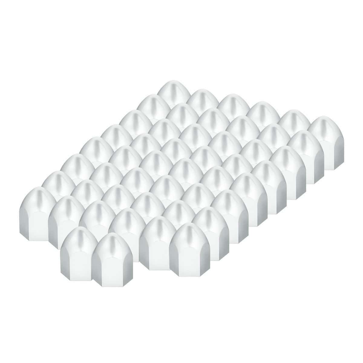 1" X 1 5/8" Chrome Plastic Bullet Nut Cover - Push-On (50-Pack)