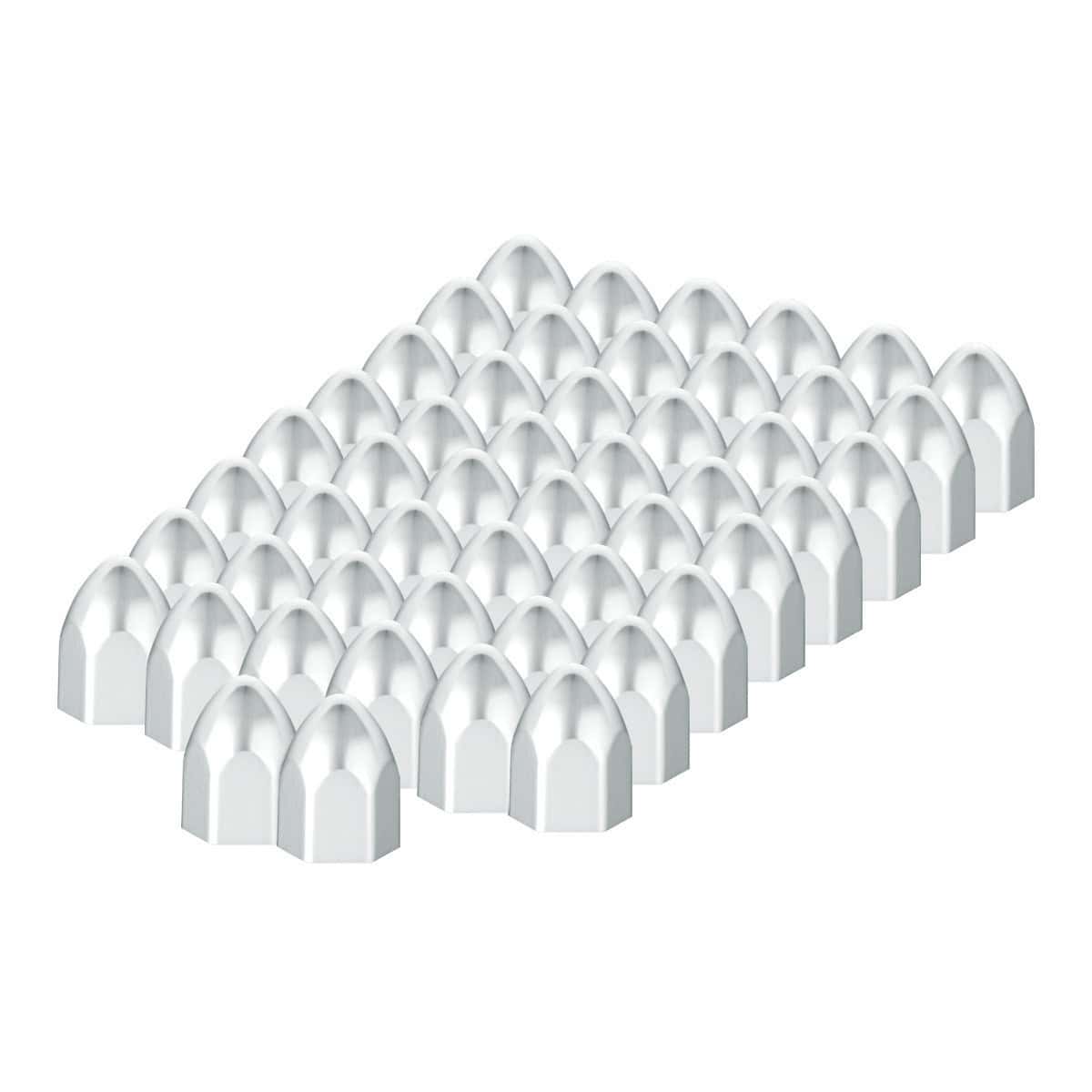 3/4" x 15/16" Chrome Plastic Bullet Nut Covers - Push-On