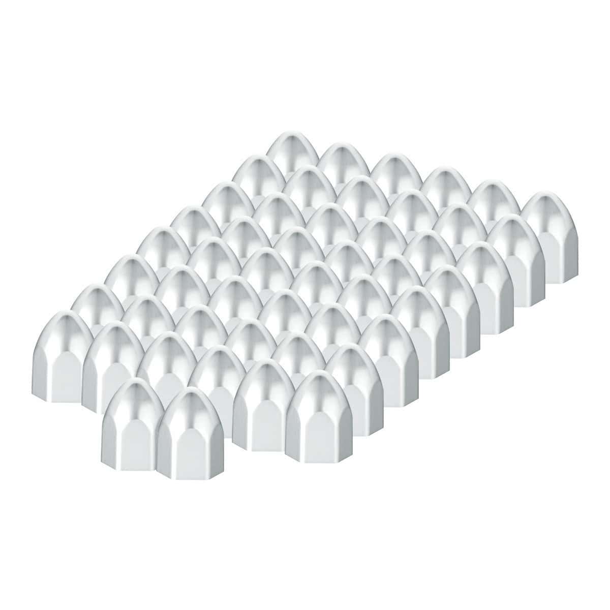 1/2" X 15/16" Chrome Plastic Bullet Nut Cover - Push-On