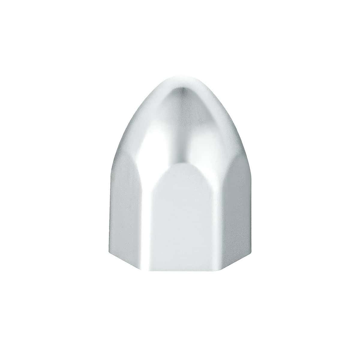 7/16" x 3/4" Chrome Plastic Bullet Nut Covers - Push-On