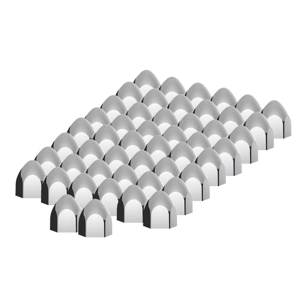3/4" X 1 3/8" Chrome Plastic Bullet Nut Cover - Push-On