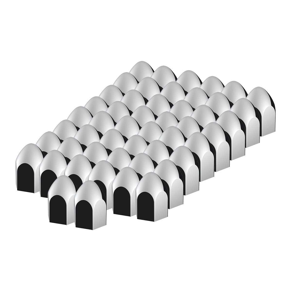 15/16&Quot; X 1 5/8&Quot; Chrome Plastic Bullet Push-On Nut Covers 4 15/16" x 1 5/8" Chrome Plastic Bullet Nut Covers - Push-On