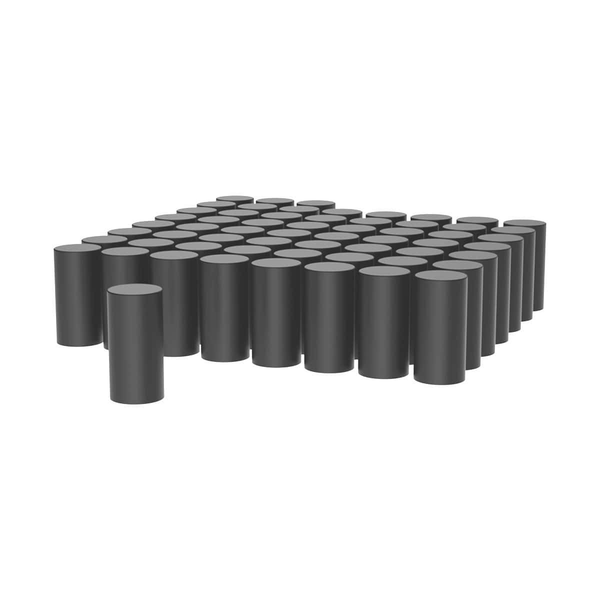 33Mm X 4-1/4&Quot; Matte Black Tall Cylinder Thread-On Nut Covers 6 33mm X 4-1/4" Matte Black Tall Cylinder Thread-On Nut Covers