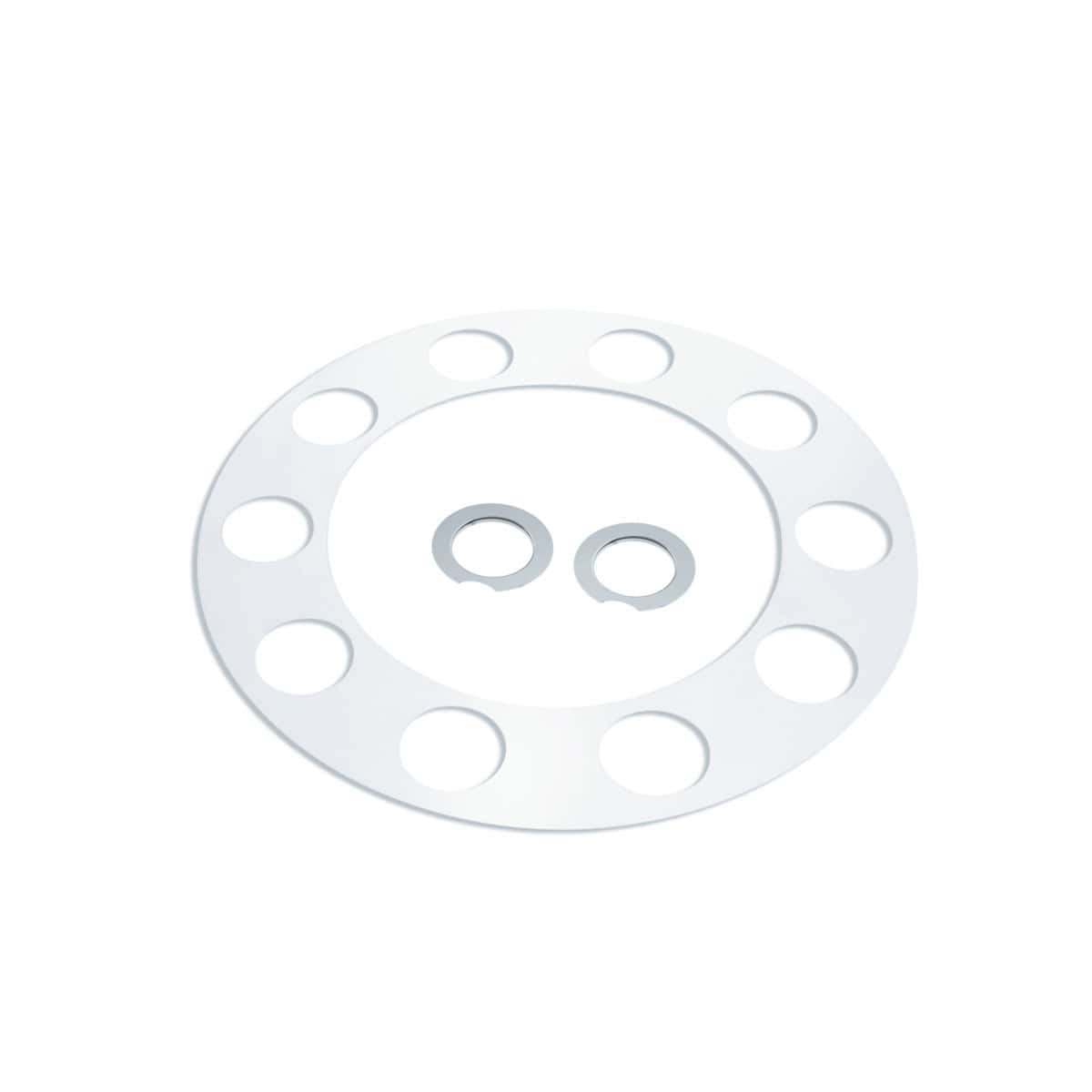 Pointed Rear Axle Cover With 33Mm X 4-3/4&Quot; Super Spike Push-On Nut Covers - Chrome 4 Pointed Rear Axle Cover With 33mm x 4-3/4" Super Spike Push-On Nut Covers - Chrome