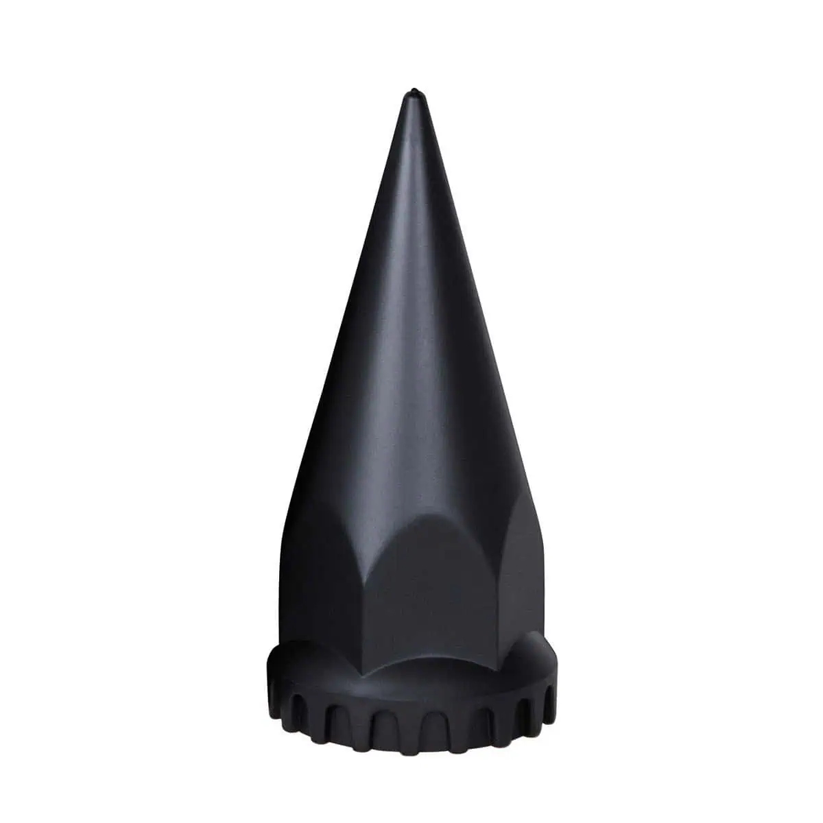 33mm X 4-3/4" Matte Black Spike Thread-On Nut Covers With Flange