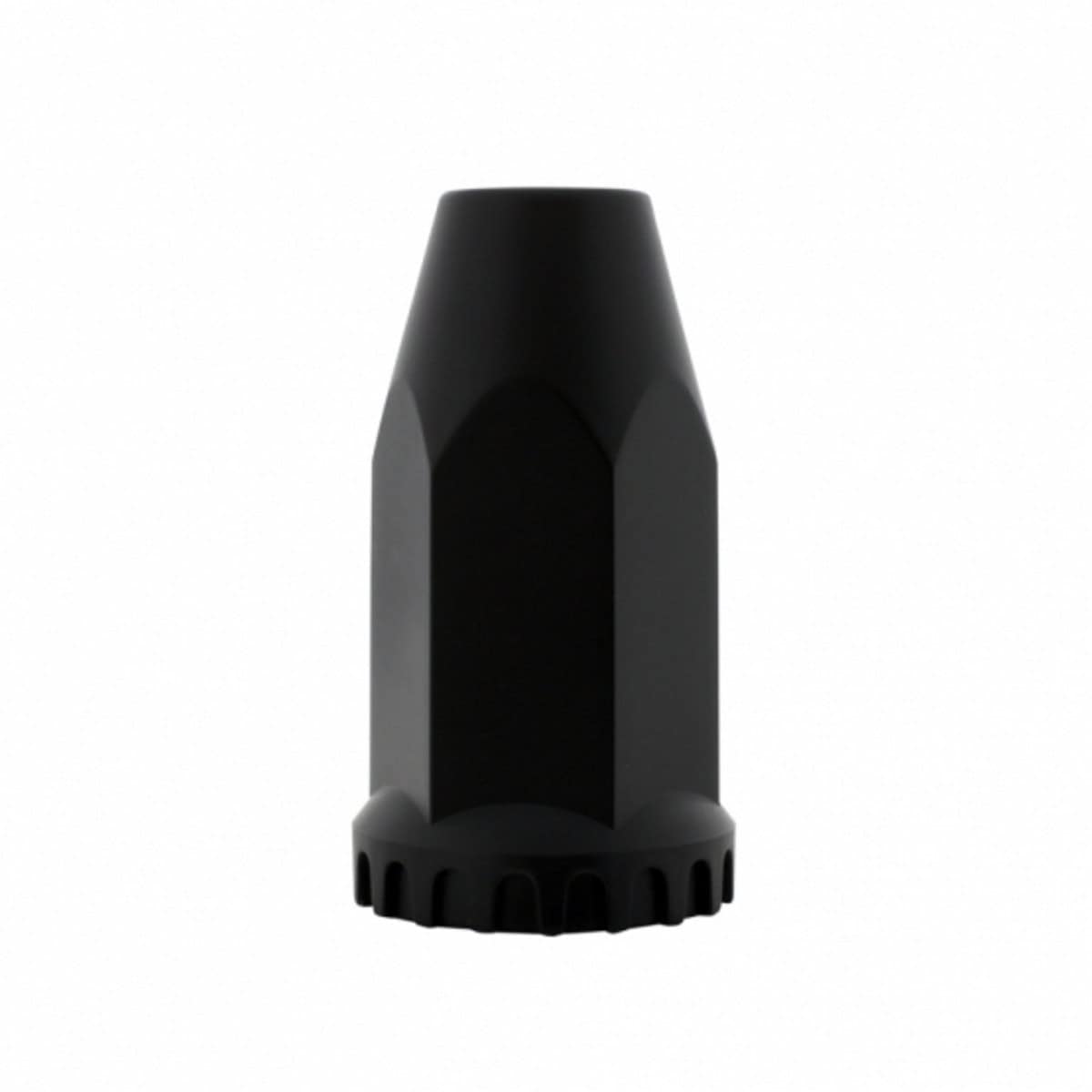 33mm X 4" Matte Black Tall Nut Cover With Flange - Thread-On (Bulk)