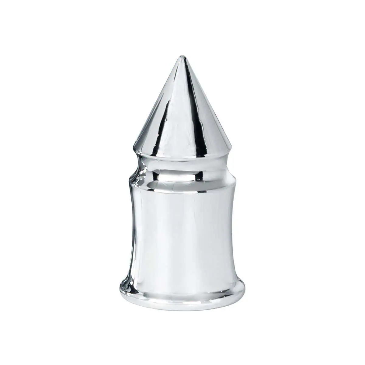 33mm X 4-3/8" Chrome Plastic V-Spike Nut Covers - Push-On