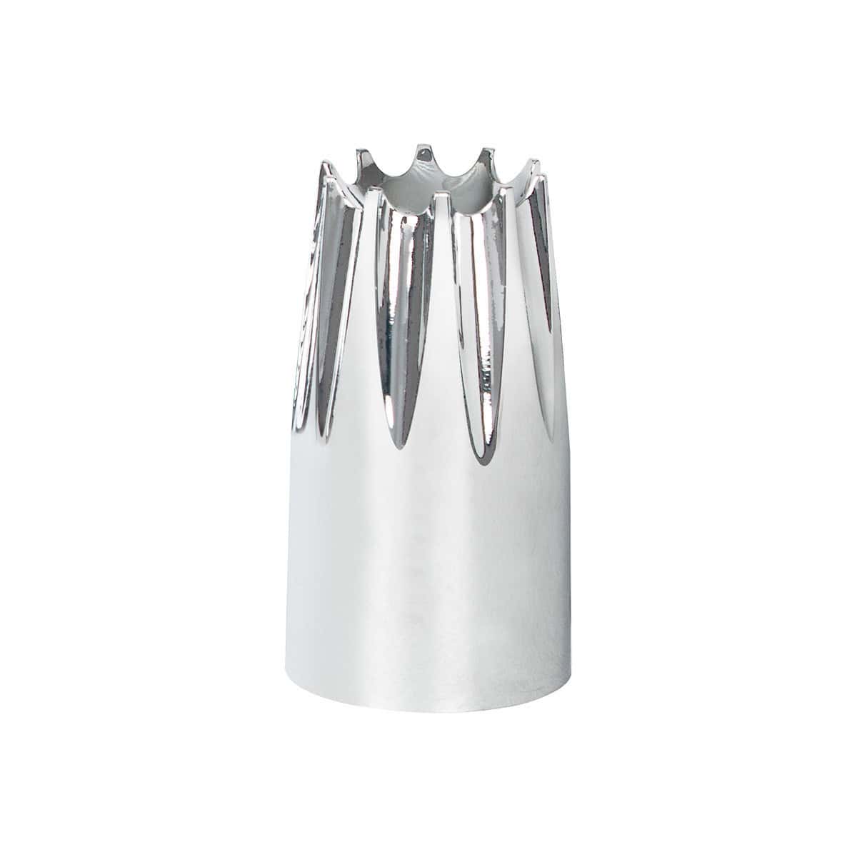33mm x 3-3/4" Chrome Plastic Crown Nut Covers - Thread-On