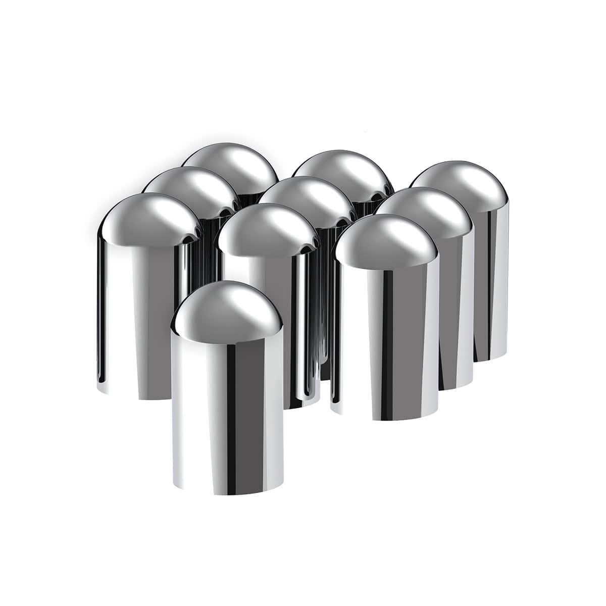 33Mm X 3-3/4&Quot; Chrome Plastic Dome Thread-On Nut Covers 3 33mm X 3-3/4" Chrome Plastic Dome Thread-On Nut Covers