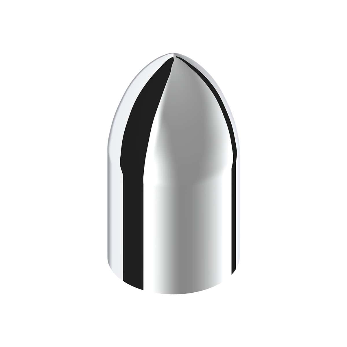 33mm X 3-7/8" Chrome Plastic Bullet Nut Covers - Thread-On