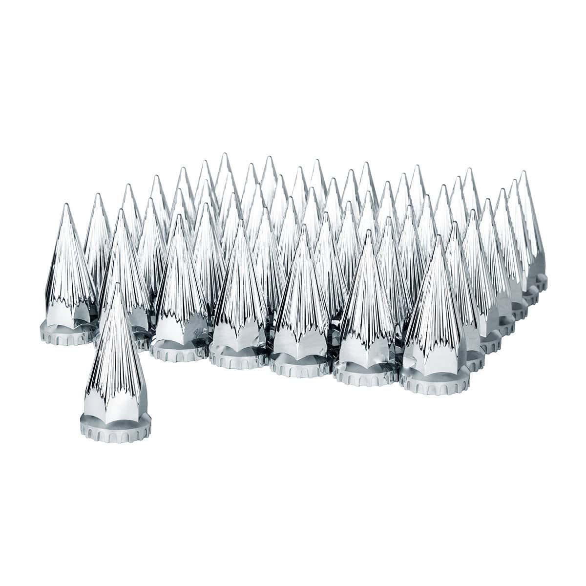 33Mm X 4-3/4&Quot; Chrome Plastic Razor Thread-On Nut Cover With Flange 4 33mm X 4-3/4" Chrome Plastic Razor Nut Covers With Flange - Thread-On