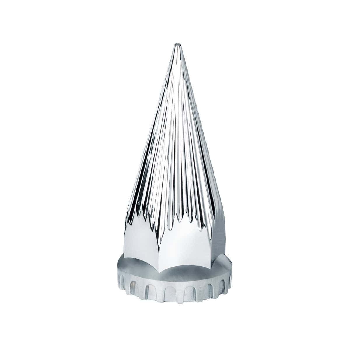 33mm X 4-3/4" Chrome Plastic Razor Nut Covers With Flange - Thread-On