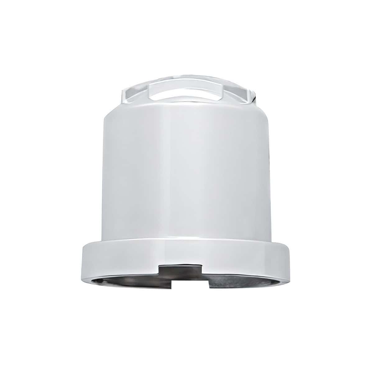 1-1/8" X 1-7/8" Chrome Plastic Iron Cross Nut Cover, Push-On Style (10-Pack)
