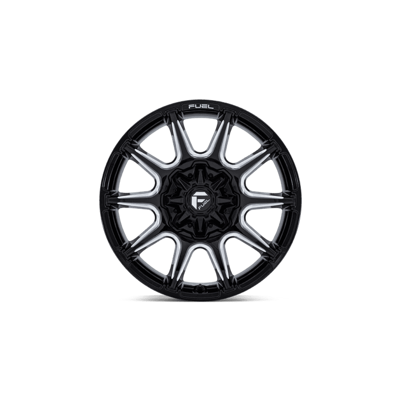 Fuel Off-Road Super C Wheel — 20X9 6X135/6X139.7 +1Mm Gloss Black Milled 4 SUPER C 20X9 6X135/5.5 106 +1 G-BLK MILL