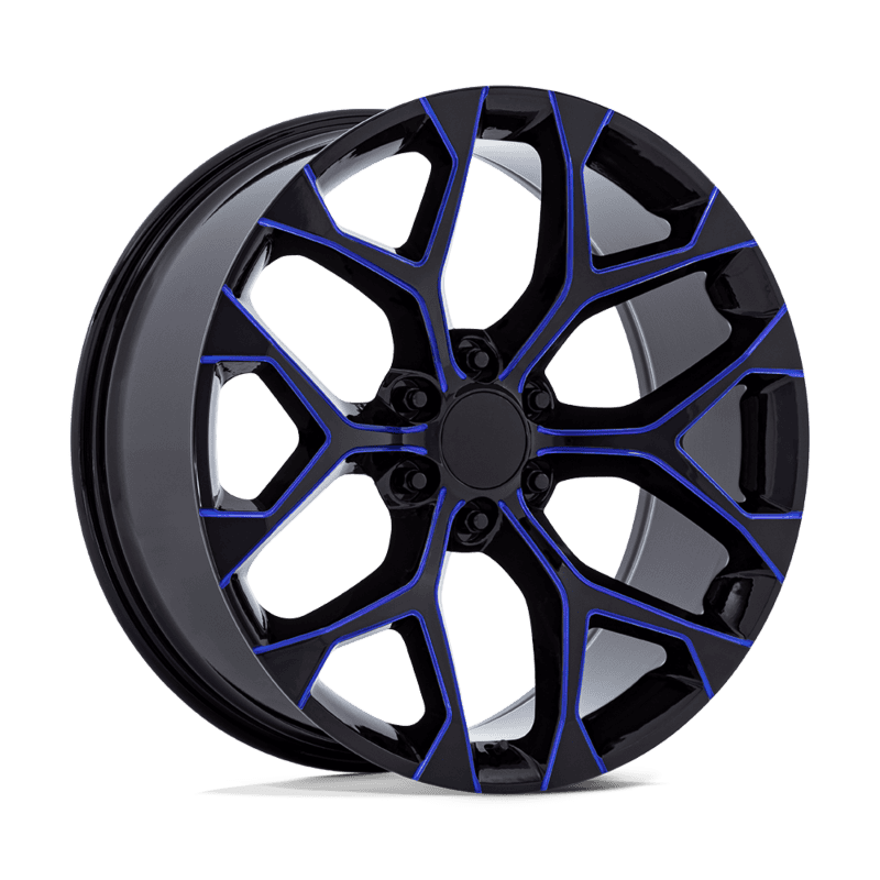 PR176 22X9 6X5.5 78 G-BLK BLUE-MILL +24