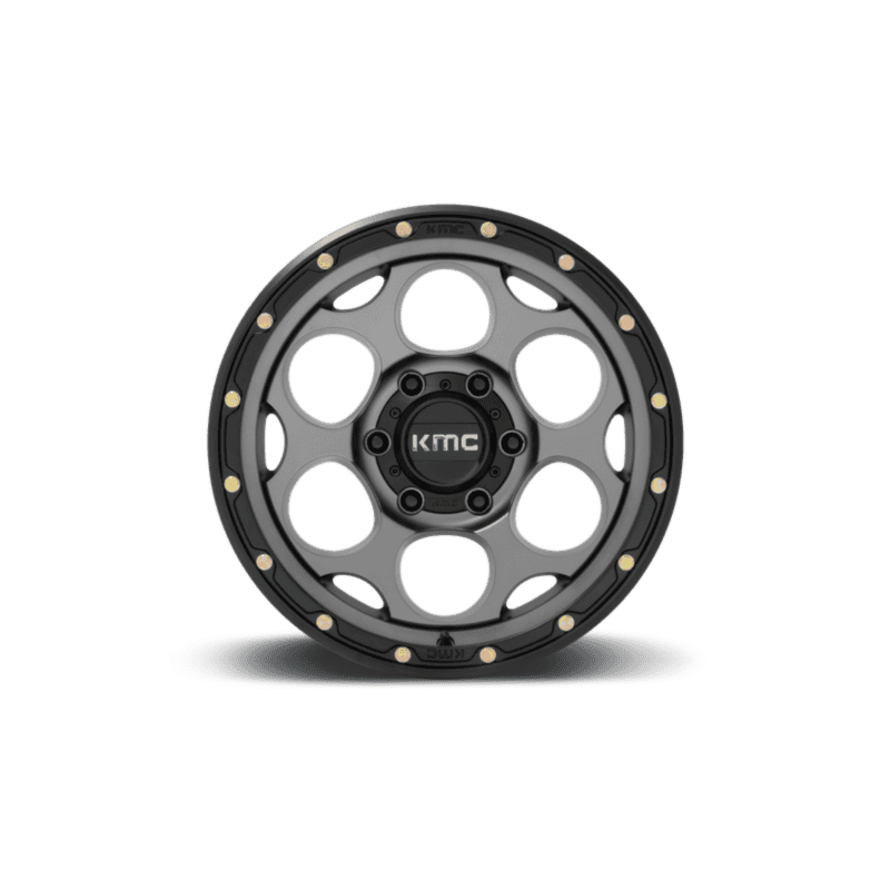 Kmc Dirty Harry Wheel — 17X8.5 6X139.7 +0Mm Satin Gray With Black Lip 4 KM541 17X8.5 6X5.5 S-GRY BLK-LP 00MM