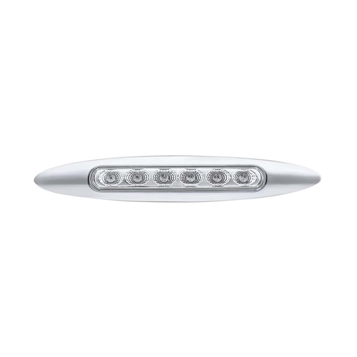Double Fury 6 Led Dual Function 6&Quot; Marker Light With Chrome Bezel-Amber &Amp; Purple/Clear Lens 4 Double Fury 6 LED Dual Function 6" Marker Light With Chrome Bezel-Amber & Purple/Clear Lens