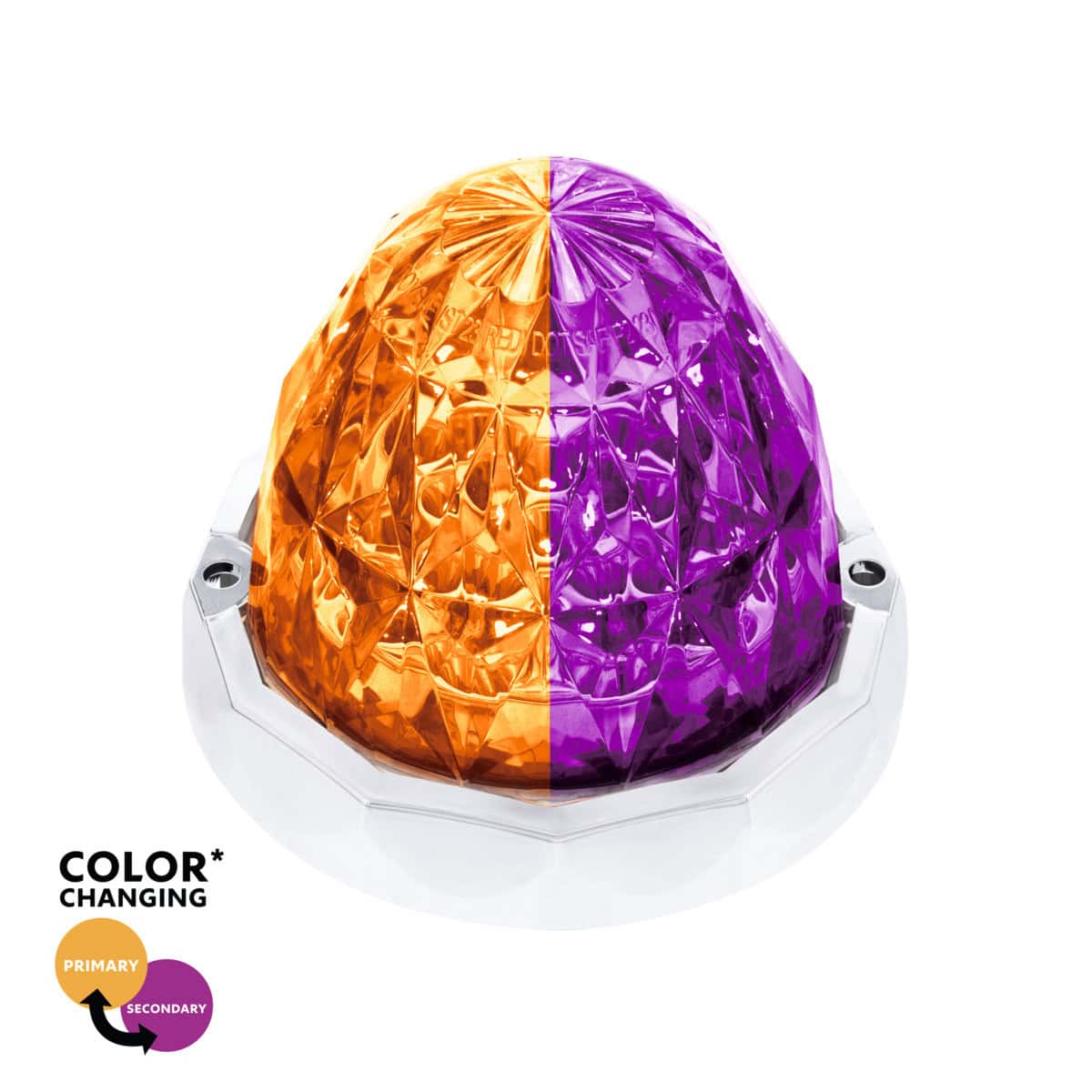 Home 71 Double Fury Crystal Watermelon Light Kit – Amber & Purple LEDs / Clear Lens