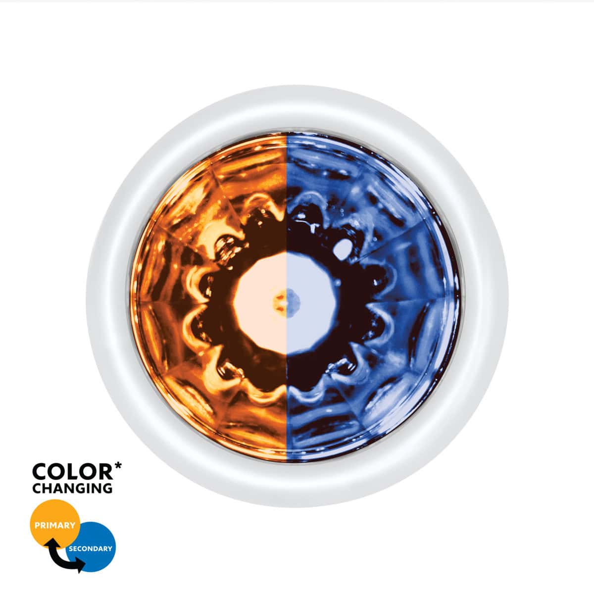 Home 67 Double Fury UltraBurst 9 LED Dual Function Watermelon Light – Amber/Blue