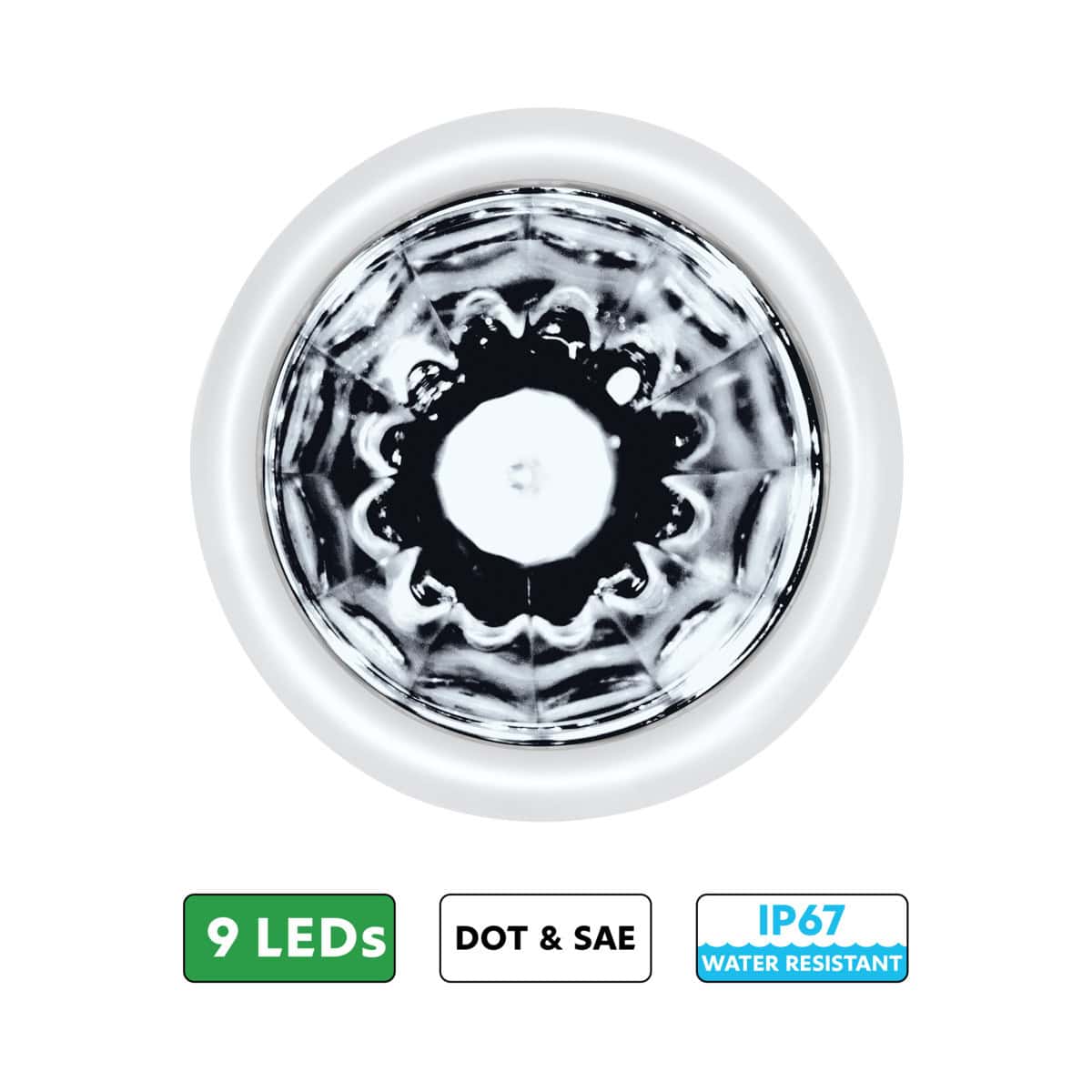 Ultraburst 9 Led Dual Function Watermelon Light – White Led/Clear Lens 3 UltraBurst 9 LED Dual Function Watermelon Light – White LED/Clear Lens
