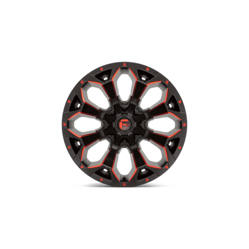 Fuel Off-Road Assault Wheel — 17X8.5 6X120 +14Mm Matte Black Red Milled 4 ASSAULT 17X8.5 5X4.5/5.0 78 MBQ 14MM