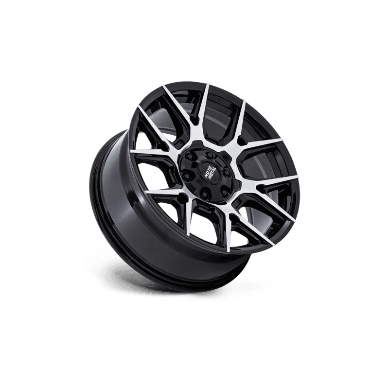 Moto Metal Mason Wheel — 20X9 6X135/6X139.7 +10Mm Gloss Black With Machined Face 3 MASON 20X9 6X135/5.5 95 +10 G-BLK-MCH