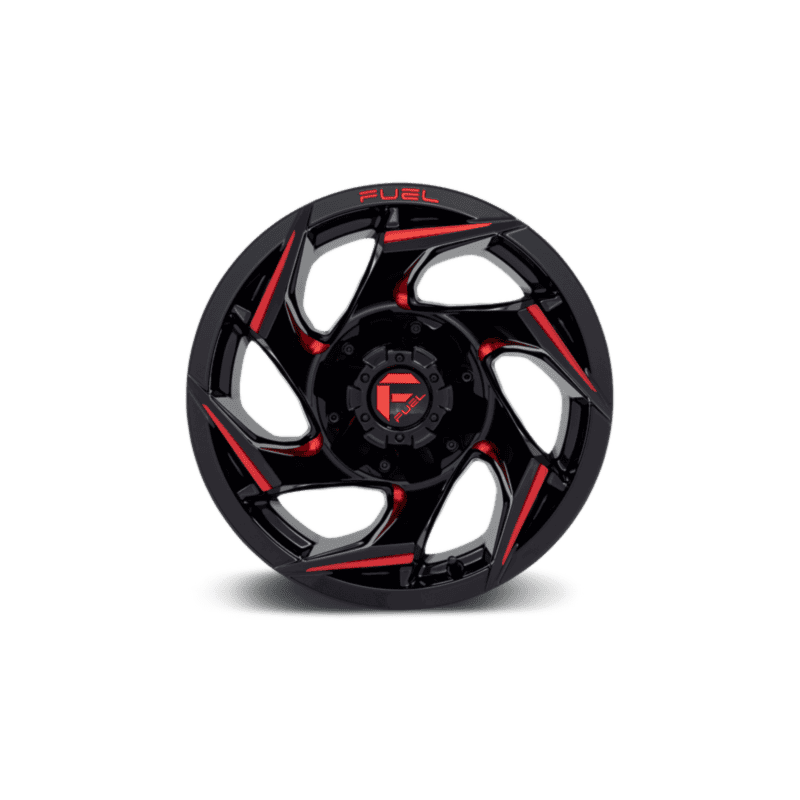 Fuel Off-Road Reaction Wheel — 15X8 5X114.3/5X120.65 -18Mm Gloss Black Milled With Red Tint 4 REACTION 15X8 5X4.5/4.75 72 NLQ -18MM