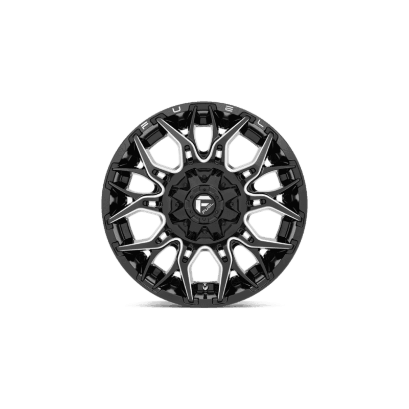 Fuel Off-Road Twitch Wheel — 20X9 8X180 +1Mm Glossy Black Milled 4 TWITCH 20X9 8X180 124.3 NBL 01MM