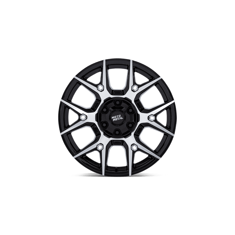 Moto Metal Mason Wheel — 20X9 6X135/6X139.7 +10Mm Gloss Black With Machined Face 4 MASON 20X9 6X135/5.5 95 +10 G-BLK-MCH