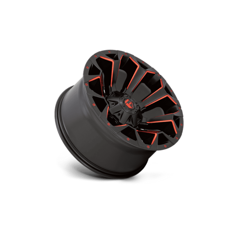 Fuel Off-Road Assault Wheel — 17X8.5 6X120 +14Mm Matte Black Red Milled 3 ASSAULT 17X8.5 5X4.5/5.0 78 MBQ 14MM