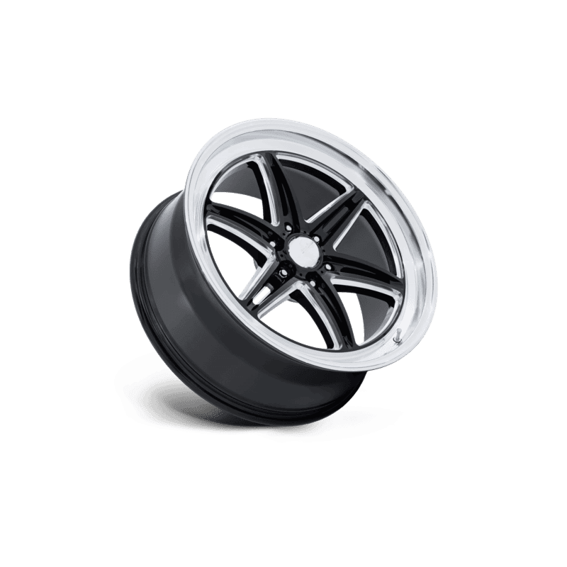 American Racing Groove 6 Drag Wheel — 22X9.5 6X139.7 +25Mm Gloss Black Milled With Diamond Cut Lip 3 GROOVE 6 DRAG 22X9.5 6X5.5 +25 GBLK-MILL