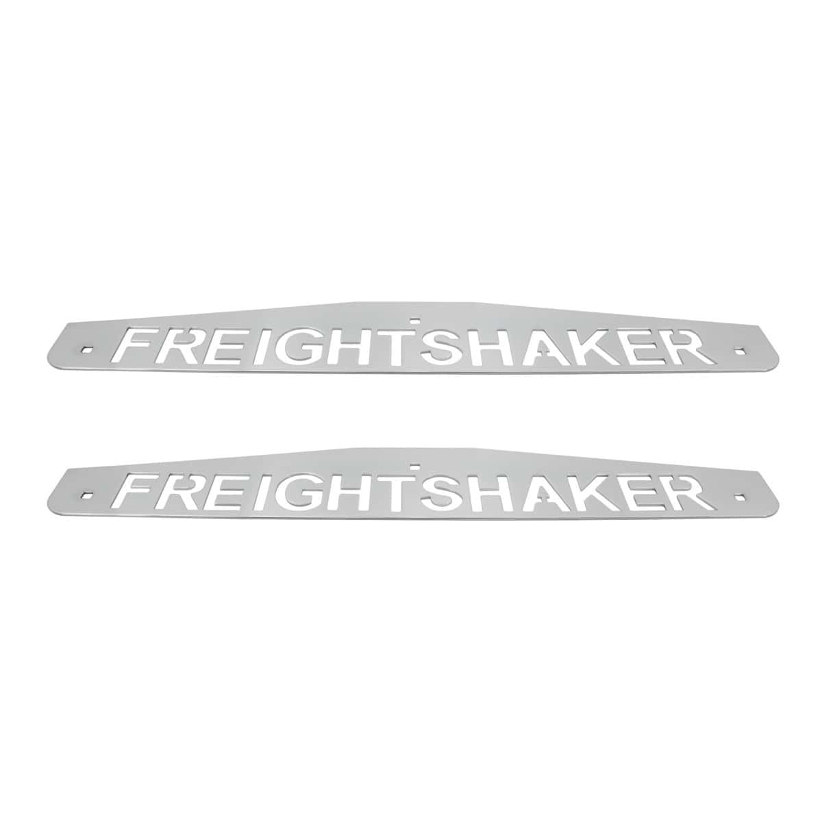 4" X 24" Chrome Freightshaker Bottom Mud Flap Plate - Bolt Thru (Card of 2)