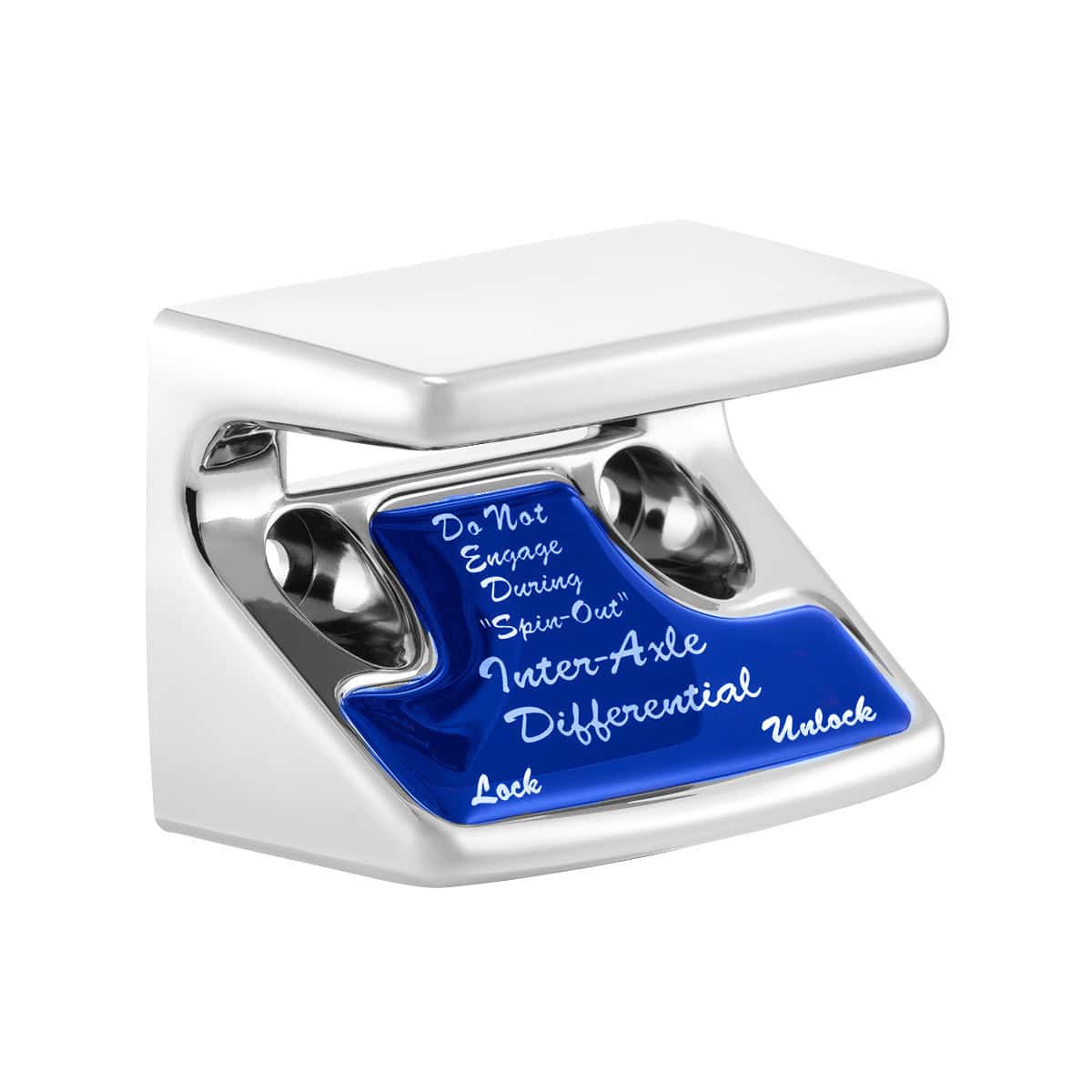 Chrome Plastic Axle/Differential Switch Guard With Glossy Sticker For 1990-2010 Freightliner Classic 3 Chrome Plastic Axle/Differential Switch Guard With Glossy Sticker For 1990-2010 Freightliner Classic