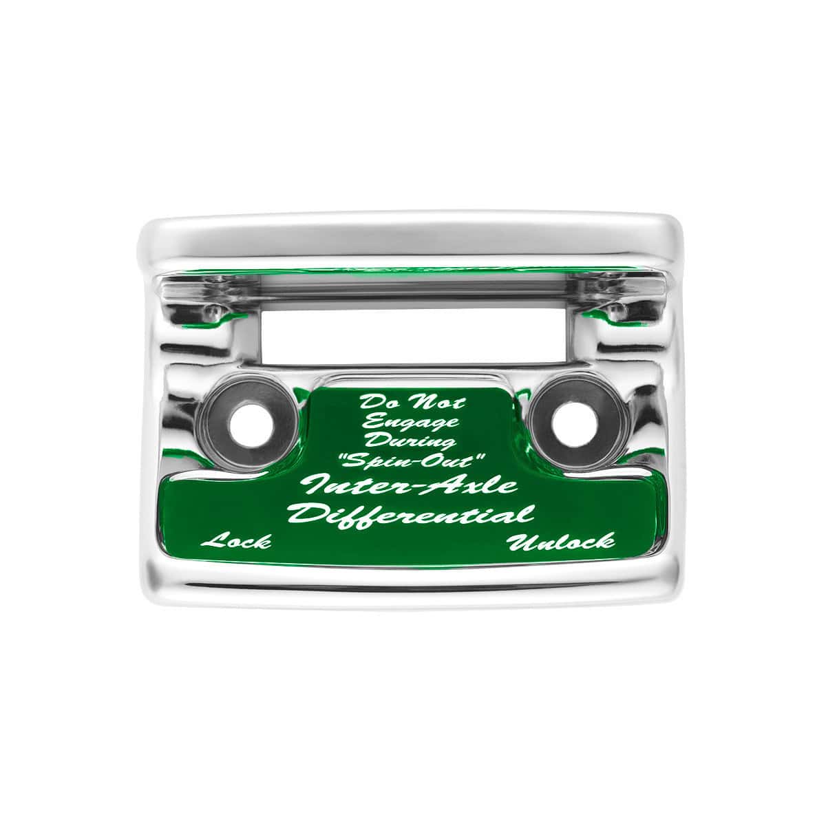 Chrome Plastic Axle/Differential Switch Guard With Glossy Sticker For 1990-2010 Freightliner Classic 5 Chrome Plastic Axle/Differential Switch Guard With Glossy Sticker For 1990-2010 Freightliner Classic